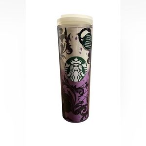 Starbucks 2021 Halloween Water Bottle Tumbler Purple Skull Glow in the Dark 16oz